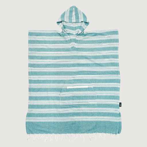 Turkish Towel Hoodie | Aqua Striped